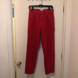 BDG red/orange carpenter pants
